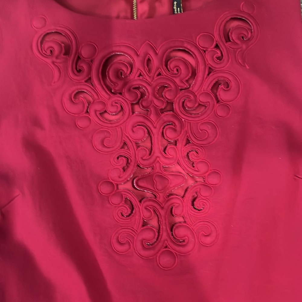 Cranberry sleeveless Laundry by Shelli Segal dress, Size 12. - Picture 2 of 6